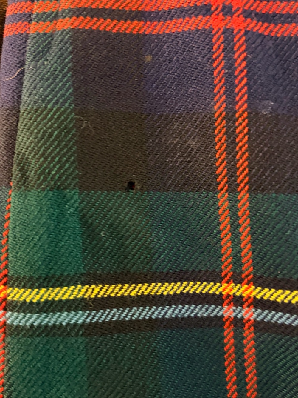 Vintage Ralph Lauren Tartan Plaid Maxi Pleated Skirt in Navy, Green, Red, Yellow - Picture 9 of 9
